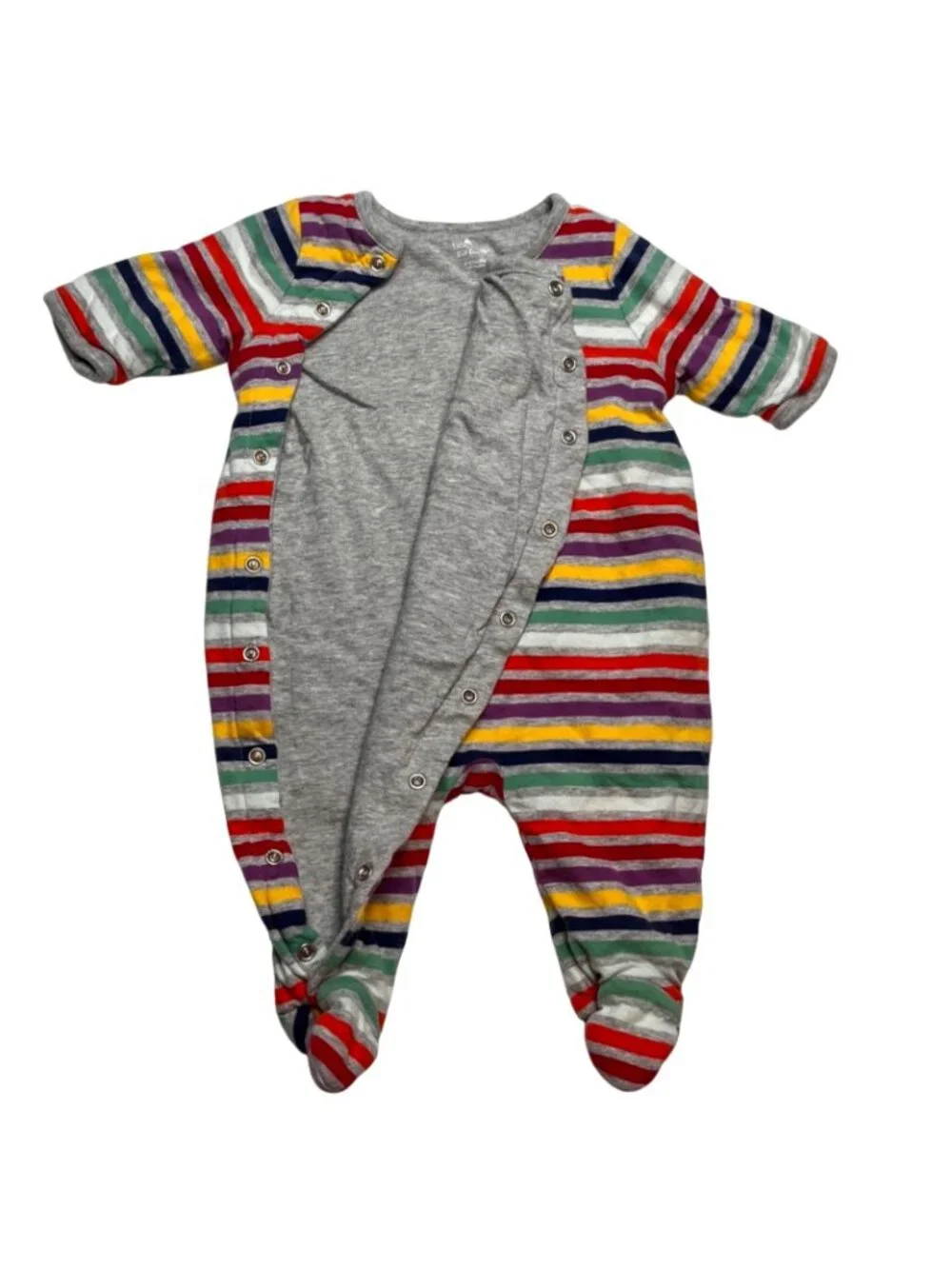 BabyGap First Favorites 0-3 Months Fully Lined Striped Footed One Piece W Snaps
